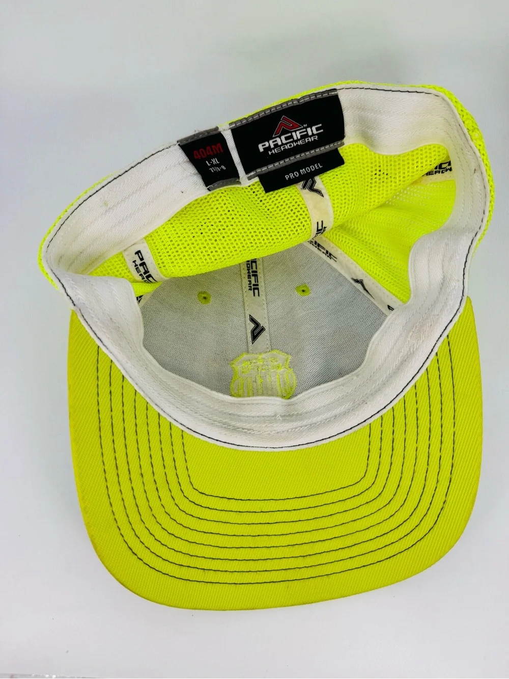 Union Pacific Railroad Hat Cap Gray Yellow Fitted L/XL Pacific Headwear Pro